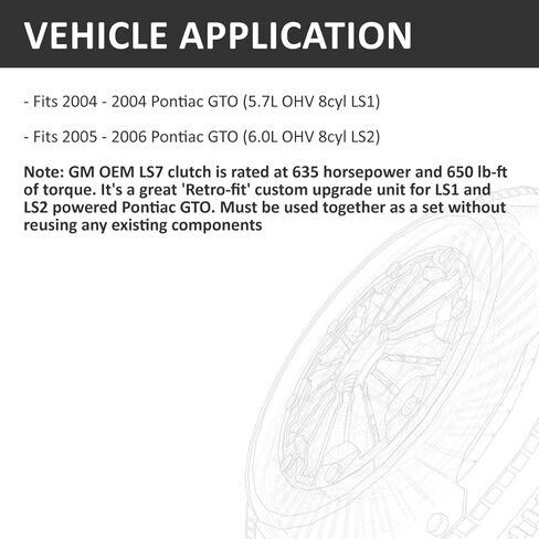 GM OEM Clutch Kit 04316 with Flywheel with Slave Cylinder Replacement for Pontiac 2004-2006 GTO 5.7L 6.0L OHV 8cyl LS1 LS2 (GM04316+FW167191-CK) in Saudi Arabia