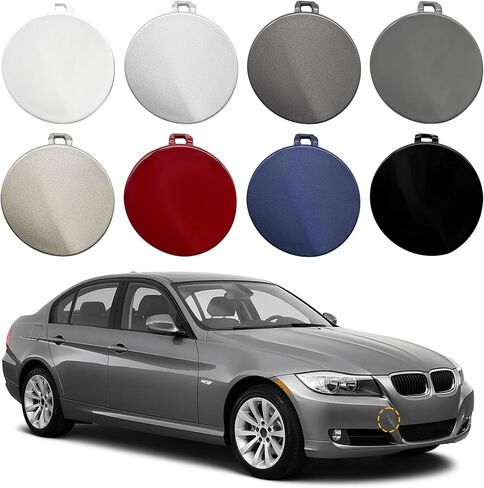TOPUS Front Bumper Tow Hook Cover for BMW 3 Series E90 E91 328i 335i (Not for Cars with M Sport Package) Front Bumper Towing Eye Cap 2009 2010 2011 51117207299 (Snow Mountain White) in Kuwait