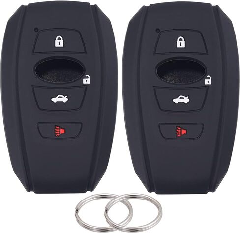 Lcyam غطاء مفتاح فوب من السيليكون 2 حزمة لسوبارو 2025 2026 Crosstrek SUV Forester Outback Ascent WRX BRZ STI Legacy Impreza عن بعد حماية شل حامل ملحقات سلسلة المفاتيح in Kuwait