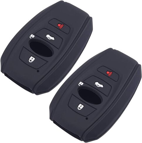 Lcyam غطاء مفتاح فوب من السيليكون 2 حزمة لسوبارو 2025 2026 Crosstrek SUV Forester Outback Ascent WRX BRZ STI Legacy Impreza عن بعد حماية شل حامل ملحقات سلسلة المفاتيح in Kuwait