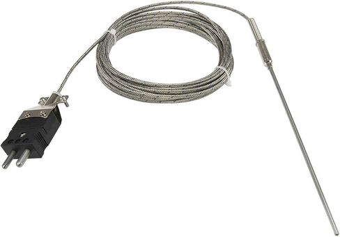 FTARP08 J Type 5m Metal screening Cable 150mm Flexible Probe sheathed thermocouple Temperature Sensor with Plug(J 3mm with Big Plug) in Saudi Arabia