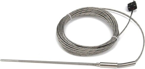 FTARP08 J Type 5m Metal screening Cable 150mm Flexible Probe sheathed thermocouple Temperature Sensor with Plug(J 3mm with Big Plug) in Saudi Arabia