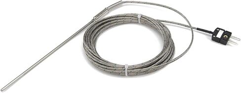 FTARP08 J Type 5m Metal screening Cable 150mm Flexible Probe sheathed thermocouple Temperature Sensor with Plug(J 3mm with Big Plug) in Saudi Arabia