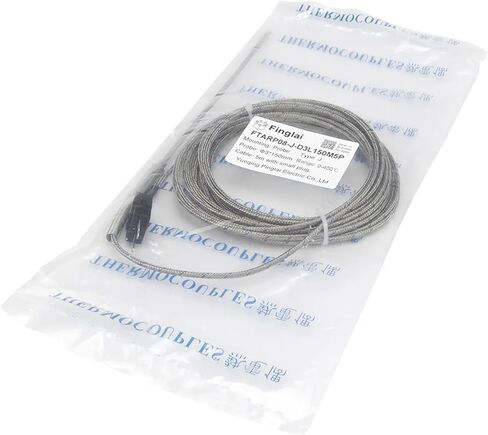 FTARP08 J Type 5m Metal screening Cable 150mm Flexible Probe sheathed thermocouple Temperature Sensor with Plug(J 3mm with Big Plug) in Saudi Arabia