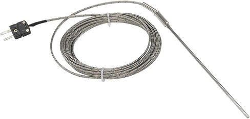 FTARP08 J Type 5m Metal screening Cable 150mm Flexible Probe sheathed thermocouple Temperature Sensor with Plug(J 3mm with Big Plug) in Saudi Arabia