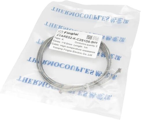 FTARE02 1m K J thermocouple PT100 RTD Extension Wire Compensation Wire Cable for Temperature Sensor(J 2x1x0.5mm 1m) in Saudi Arabia