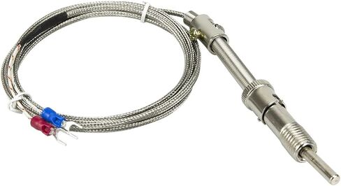 FTARS01 K E Type 2m Metal Braided Cable M12 Pressure Spring 32mm Sleeve Length thermocouple Temperature Sensor WRNT WRET(K M12x1.5) in Saudi Arabia