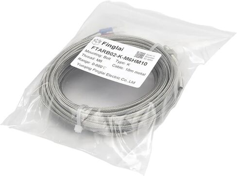 FTARB02 K Type M6 Bolt Head Spring Protected 10m high Temperature Metal screening Cable Screw thermocouple Temperature Sensor(K) in Saudi Arabia