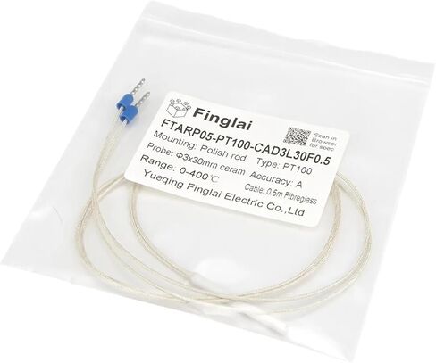 FTARP05 PT100 0.5m fibreglass Braided Cable 3 * 30mm ceram Polish Rod Probe RTD Temperature Sensor(A Grade) in Saudi Arabia