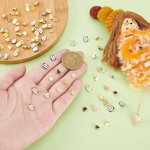PH PandaHall 100pcs 10 Styles Mini Bears Panda Buttons Set Metal 1-Hole Buttons Alloy Craft Buttons for DIY Projects Handicrafts Sewing Doll Cloth Making Scrapbooking Home Dector 6.5/7.5mm in Saudi Arabia