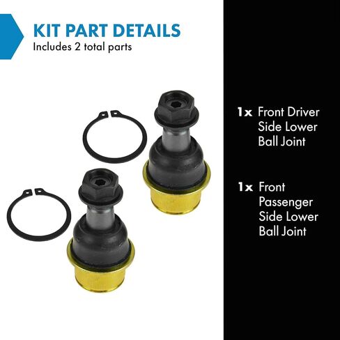 TRQ Front Lower Ball Joint Set Compatible with 2014-2022 Ram 2500 2013-2022 3500 in Saudi Arabia