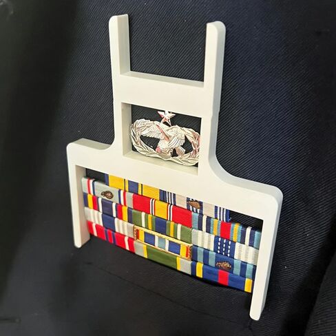 U.S. Military Ribbon & Badge Alignment Tool - Premium Uniform Rack Organizer for Air Force, Dress Blues, Medal Display, and Insignia Arrangement, Durable Plastic Organization Aid in Saudi Arabia
