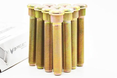 Project Innovation 71 مم إجمالي الطول طويل وممتد ومسامير عروة العجلة متوافقة مع كورولا m12x1.5x71 سنة 1980-2021 مجموعة واحدة 10 قطع، ذهبي in Saudi Arabia