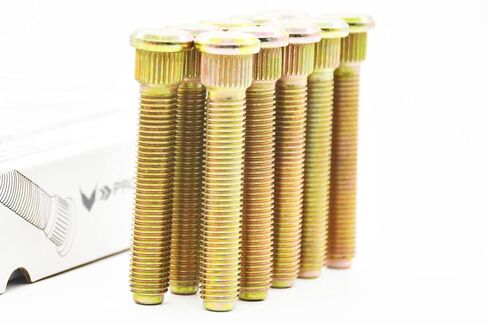 Project Innovation 71 مم إجمالي الطول طويل وممتد ومسامير عروة العجلة متوافقة مع كورولا m12x1.5x71 سنة 1980-2021 مجموعة واحدة 10 قطع، ذهبي in Saudi Arabia