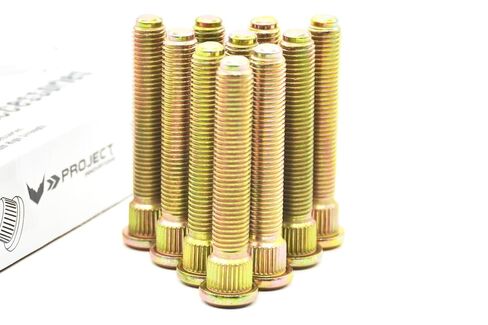 Project Innovation 71 مم إجمالي الطول طويل وممتد ومسامير عروة العجلة متوافقة مع كورولا m12x1.5x71 سنة 1980-2021 مجموعة واحدة 10 قطع، ذهبي in Saudi Arabia