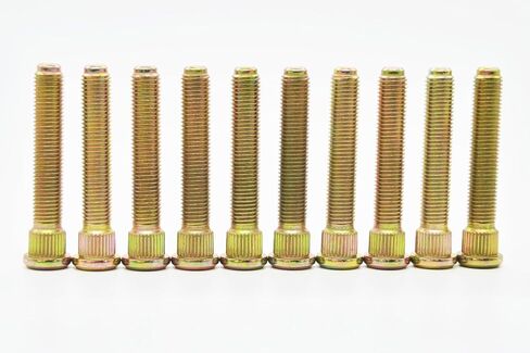 Project Innovation 71 مم إجمالي الطول طويل وممتد ومسامير عروة العجلة متوافقة مع كورولا m12x1.5x71 سنة 1980-2021 مجموعة واحدة 10 قطع، ذهبي in Saudi Arabia