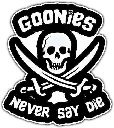 ملصق Goonies Never Say Die، ملصق للسيارات والشاحنات والجدران والنوافذ وأجهزة الكمبيوتر المحمولة، مقاوم للماء، 5 بوصات in Saudi Arabia