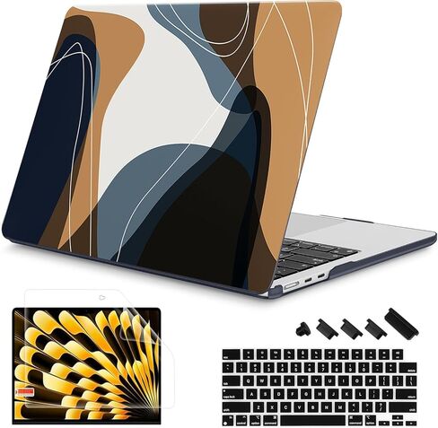 حافظة RuiHe.C لجهاز MacBook Pro 14 بوصة 2024 2023 2021 موديل M4 A3112 A3401 A3185 M3 A2918 A2992 M2 A2779 M1 A2442 Pro/Max، غطاء لجهاز MacBook Pro 14 بوصة حافظة بلاستيكية صلبة - لمبة إضاءة بيضاء in Saudi Arabia