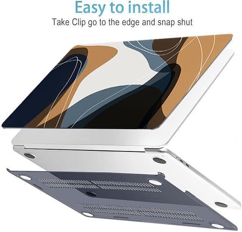 حافظة RuiHe.C لجهاز MacBook Pro 14 بوصة 2024 2023 2021 موديل M4 A3112 A3401 A3185 M3 A2918 A2992 M2 A2779 M1 A2442 Pro/Max، غطاء لجهاز MacBook Pro 14 بوصة حافظة بلاستيكية صلبة - لمبة إضاءة بيضاء in Saudi Arabia
