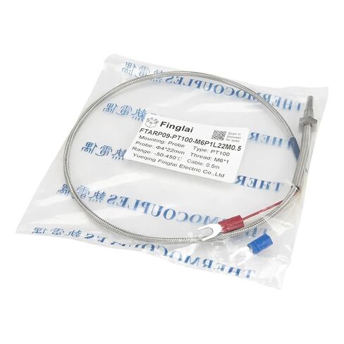 FTARP09 PT100 نوع 22 مم طول المسبار 0.5 متر كابل معدني مضفر مستشعر درجة الحرارة RTD in Saudi Arabia