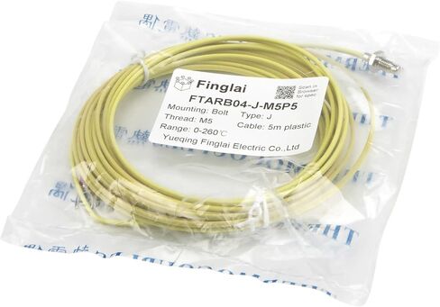 FTARB04 K J Type M5 Bolt Head 5m كابل بلاستيكي طابعة ثلاثية الأبعاد مستشعر درجة الحرارة المسمار (نوع K) in Saudi Arabia