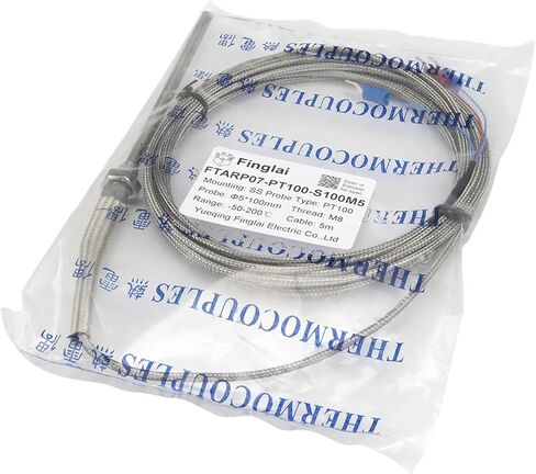 FTARP07 PT100 نوع 5 متر كابل التحقيق رئيس RTD استشعار درجة الحرارة M8 موضوع التحقيق طول 100 مللي متر in Saudi Arabia