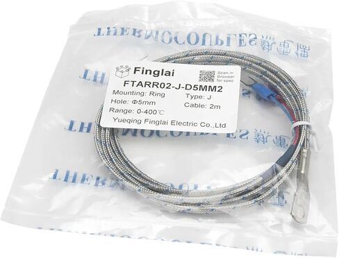 FTARR02 J Type 2m Multi cores Metal screening Cable 5mm Diameter Hole Ring Head thermocouple Temperature Sensor in Saudi Arabia