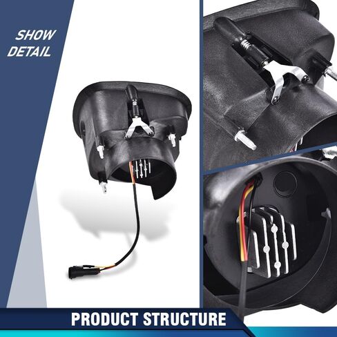 PIT66 LED Fog Lights Lamp Pair Compatible with Freightliner Cascadia 2008-2017 LH+RH Side Clear lens Black Housing in Saudi Arabia