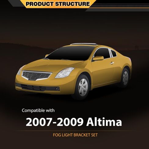 Fog Light Bracket Set Compatible with Nissan Altima S/SE/Base/Hybrid/SL 2007-2009, Fit Nissan Altima 2008-2009 Driver and Passenger Side 26915JA00A in Saudi Arabia