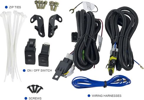 SPEC-D TUNING Clear Lens Fog Lights + H11 Bulbs + Switch Included Compatible with 2003-2005 Honda Accord 4Dr Sedan L+R Pair Assembly in Saudi Arabia