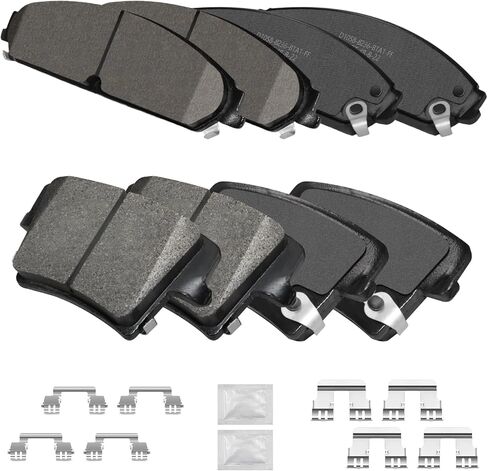 مجموعات وسادات فرامل قرص السيراميك الأمامية والخلفية، مناسبة لكرايسلر 300 3.5L 5.7L AWD C Limited S، دودج تشالنجر تشارجر ماغنوم 3.6L 5.7L R T GT SXT 3.5L AWD (D1058 D1057) in Kuwait