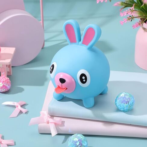 العاب تخفيف الضغط من تنفيس للكلاب، هدايا للكلاب، لعبة فيدجيت للصف الخارجي، لعبة تململ من اللاتكس مع لسان صراخ رائع، العاب صرير زرقاء للمراهقين والبالغين in Kuwait