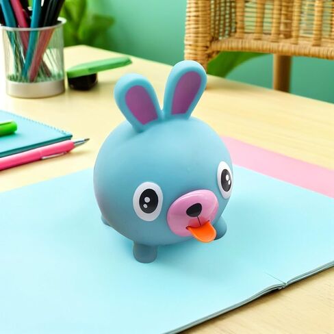 العاب تخفيف الضغط من تنفيس للكلاب، هدايا للكلاب، لعبة فيدجيت للصف الخارجي، لعبة تململ من اللاتكس مع لسان صراخ رائع، العاب صرير زرقاء للمراهقين والبالغين in Kuwait