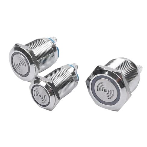 16mm19mm22mm Waterproof Metal Buzzer IP65LED Light Screw Foot Intermittent Flashing 12V24V6V(16mm Buzzer 24V) in Saudi Arabia