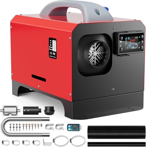 سخان ديزل، سخان هواء ديزل 5 كيلو وات 12 فولت، سخان ديزل محمول الكل في واحد مع جهاز تحكم عن بعد وشاشة LCD، تسخين سريع، سخان انتظار منخفض الضوضاء للشاحنة، عربة سكن متنقلة، مقطورة، العربة، القارب in Kuwait