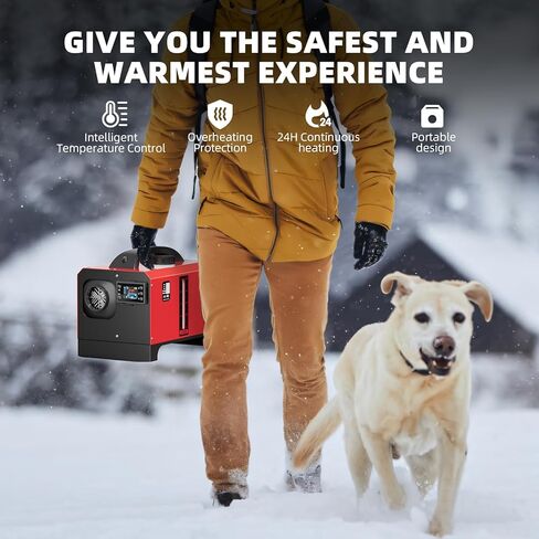 سخان ديزل، سخان هواء ديزل 5 كيلو وات 12 فولت، سخان ديزل محمول الكل في واحد مع جهاز تحكم عن بعد وشاشة LCD، تسخين سريع، سخان انتظار منخفض الضوضاء للشاحنة، عربة سكن متنقلة، مقطورة، العربة، القارب in Kuwait