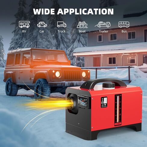 سخان ديزل، سخان هواء ديزل 5 كيلو وات 12 فولت، سخان ديزل محمول الكل في واحد مع جهاز تحكم عن بعد وشاشة LCD، تسخين سريع، سخان انتظار منخفض الضوضاء للشاحنة، عربة سكن متنقلة، مقطورة، العربة، القارب in Kuwait