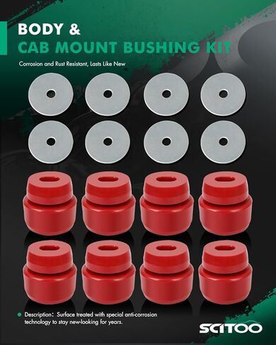 SCITOO طقم تثبيت الجسم لسيارة Chevy Silverado Sierra 1999 2000 2001 2002 2003-2014 2/4WD طقم جلبة تثبيت الجسم والكابينة 7-141 in Saudi Arabia