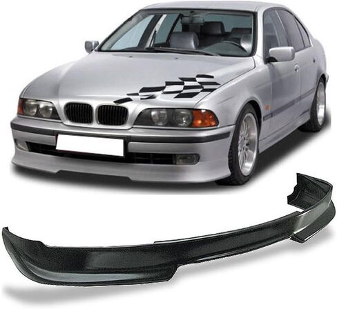 Front Bumper Lip Compatible with 1997-2000 BMW E39 5-Series, AC-S Style PU Black Front Lip Spoiler Splitter Air Dam Chin Diffuser Add On by IKON MOTORSPORTS, 1998 1999 in Saudi Arabia