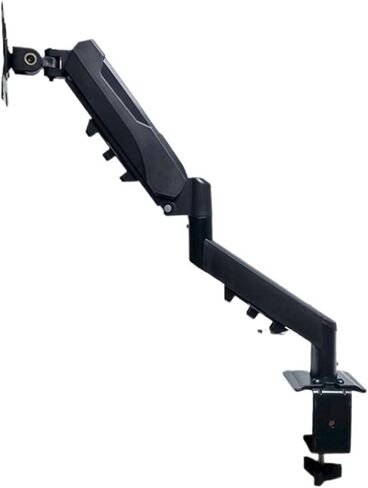 The monitor stand's hydraulic cantilever base can be raised, lowered, and rotated.(White) in Saudi Arabia