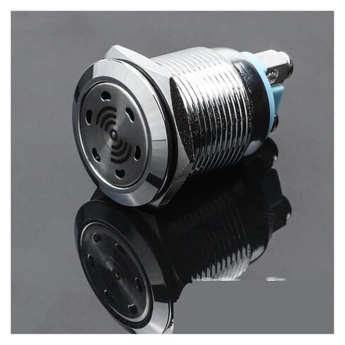 Metal Buzzer Waterproof Alarm 19MM Intermittent Flash LED red Light Intermittent Active Sound and Light 12/24V(19mmstyle2) in Kuwait