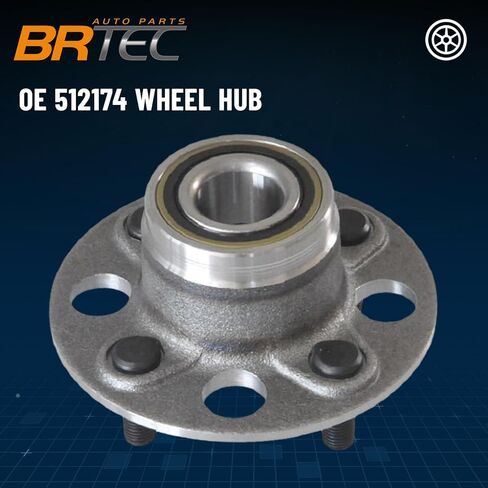512174 Rear Left and Right Wheel Hub and Bearing Assembly for Honda Civic 2001 2002 2003 2004 2005 4 Lug Non-ABS in Saudi Arabia