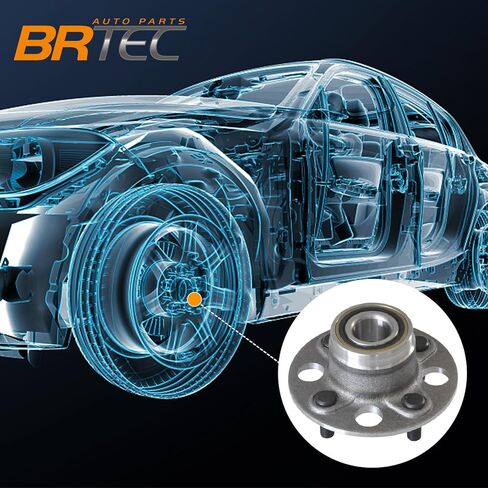 512174 Rear Left and Right Wheel Hub and Bearing Assembly for Honda Civic 2001 2002 2003 2004 2005 4 Lug Non-ABS in Saudi Arabia