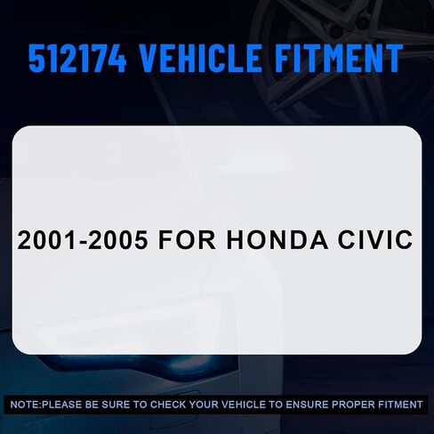 512174 Rear Left and Right Wheel Hub and Bearing Assembly for Honda Civic 2001 2002 2003 2004 2005 4 Lug Non-ABS in Saudi Arabia
