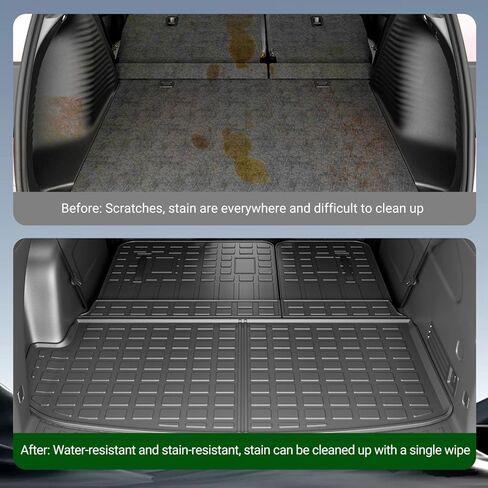 7&8 Seats Cargo Mat Compatible with 2018-2024 Chevy Traverse Trunk Liner Backrest Mat Replacement for 2018-2024 Chevy Traverse Accessories(2018-2024,Cargo Mat+Backrest Mat) in Kuwait