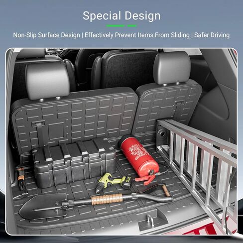 7&8 Seats Cargo Mat Compatible with 2018-2024 Chevy Traverse Trunk Liner Backrest Mat Replacement for 2018-2024 Chevy Traverse Accessories(2018-2024,Cargo Mat+Backrest Mat) in Kuwait