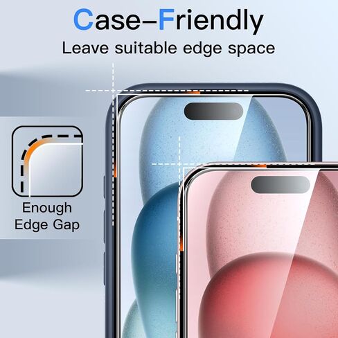 واقي شاشة للخصوصية 4 اتجاهات 360 درجة من JETech لهاتف iPhone 11/iPhone XR 6.1 بوصة، طبقة زجاجية مقسى بتغطية كاملة مضادة للتجسس مع أداة تثبيت سهلة، عبوتان in Saudi Arabia