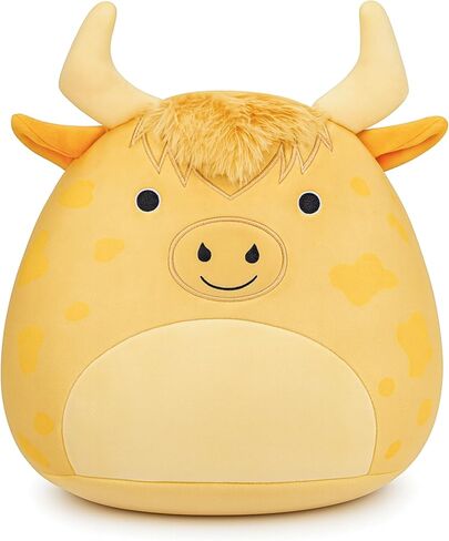 Highland Cow Plush Toy - Soft and Cuddly Plush Pillow - Spotted Highland Cow Perfect for Kids and Collectors (Light Brown) in Saudi Arabia