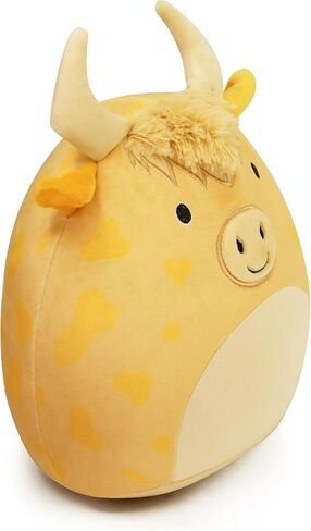 Highland Cow Plush Toy - Soft and Cuddly Plush Pillow - Spotted Highland Cow Perfect for Kids and Collectors (Light Brown) in Saudi Arabia