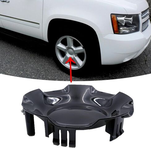 1PC 7.125" Custom Glossy Black Car Wheel Hub caps for Chevy Silverado Tahoe Avalanche Suburban 2007-2013 9597686 9595152, Fits 20" 5-Spoke Wheels in Saudi Arabia